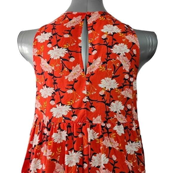 Old Navy Sleeveless A-line Dress in Red Floral Pattern Flowy and Lightweight XS - Picture 7 of 8